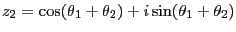 $ z_2=\cos(\theta_1+\theta_2)+i\sin(\theta_1+\theta_2)$